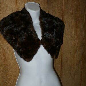 Vintage Brown Mink Fur Collar / Stole